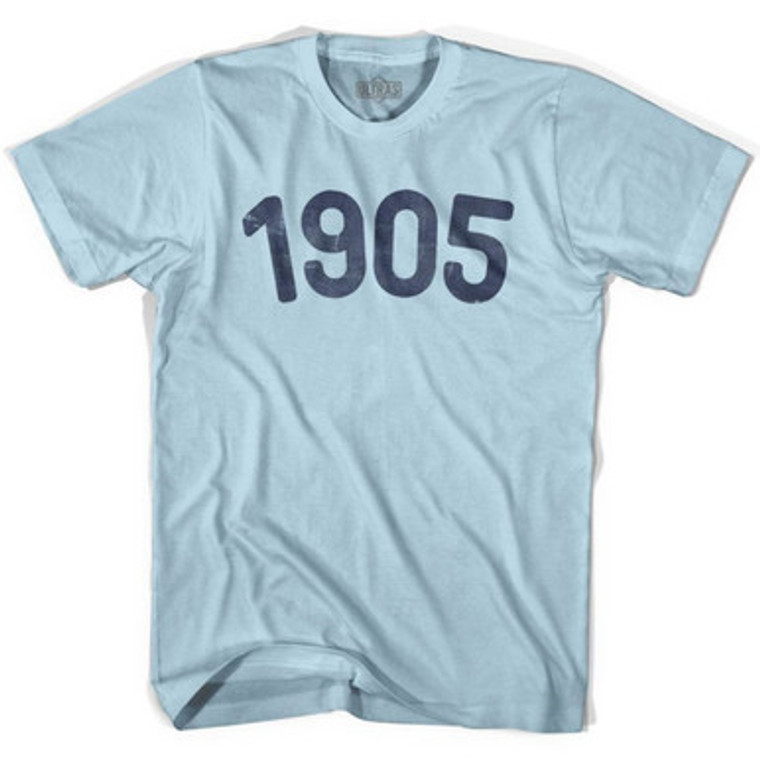 1905 Year Celebration Adult Cotton T-shirt - Light Blue
