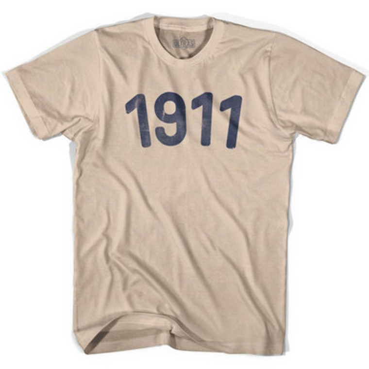 1911 Year Celebration Adult Cotton T-shirt - Creme