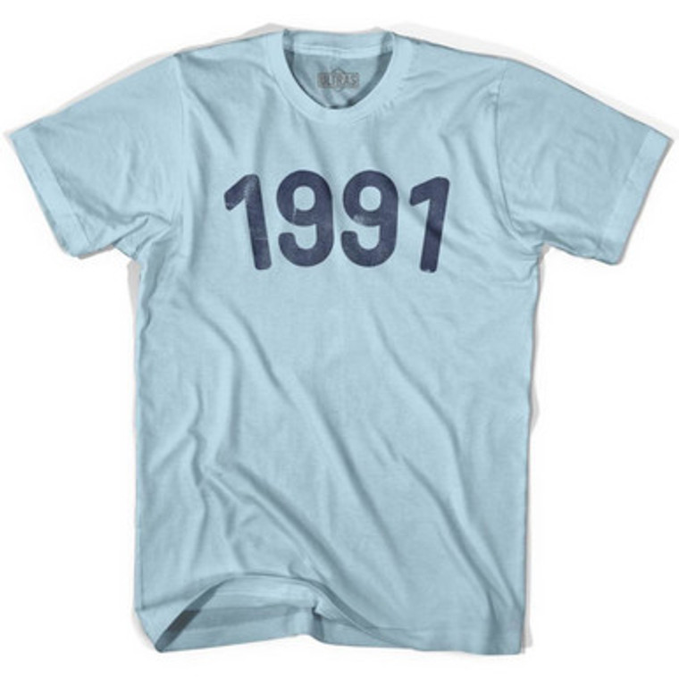 1991 Year Celebration Adult Cotton T-shirt - Light Blue