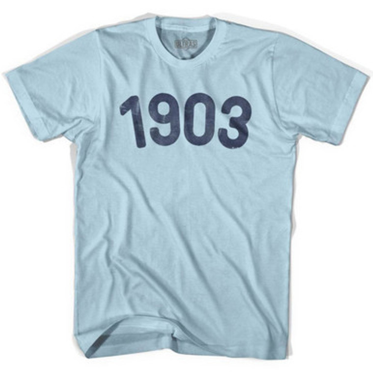 1903 Year Celebration Adult Cotton T-shirt - Light Blue