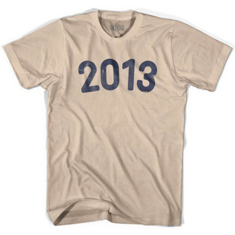 2013 Year Celebration Adult Cotton T-shirt - Creme