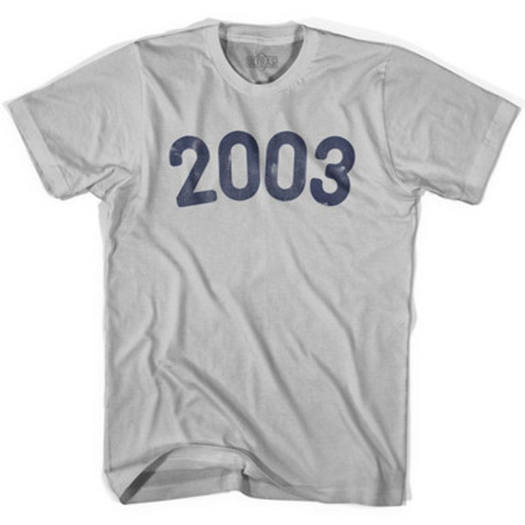 2003 Year Celebration Adult Cotton T-shirt - Cool Grey