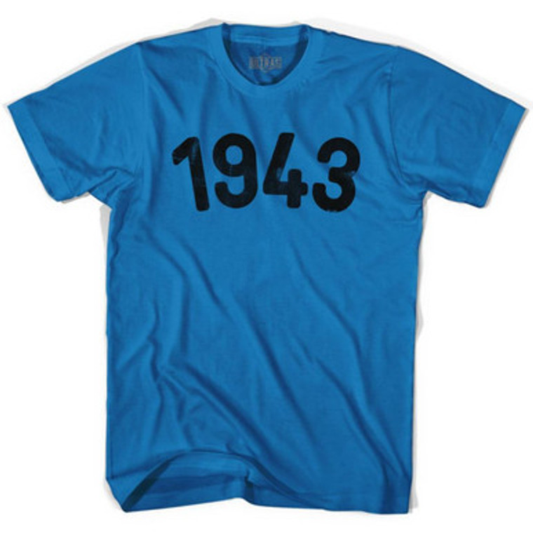 1943 Year Celebration Adult Cotton T-shirt - Royal