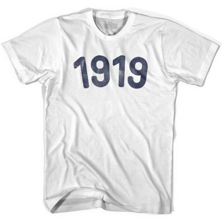 1919 Year Celebration Adult Cotton T-shirt - White