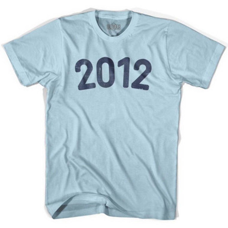2012 Year Celebration Adult Cotton T-shirt - Light Blue