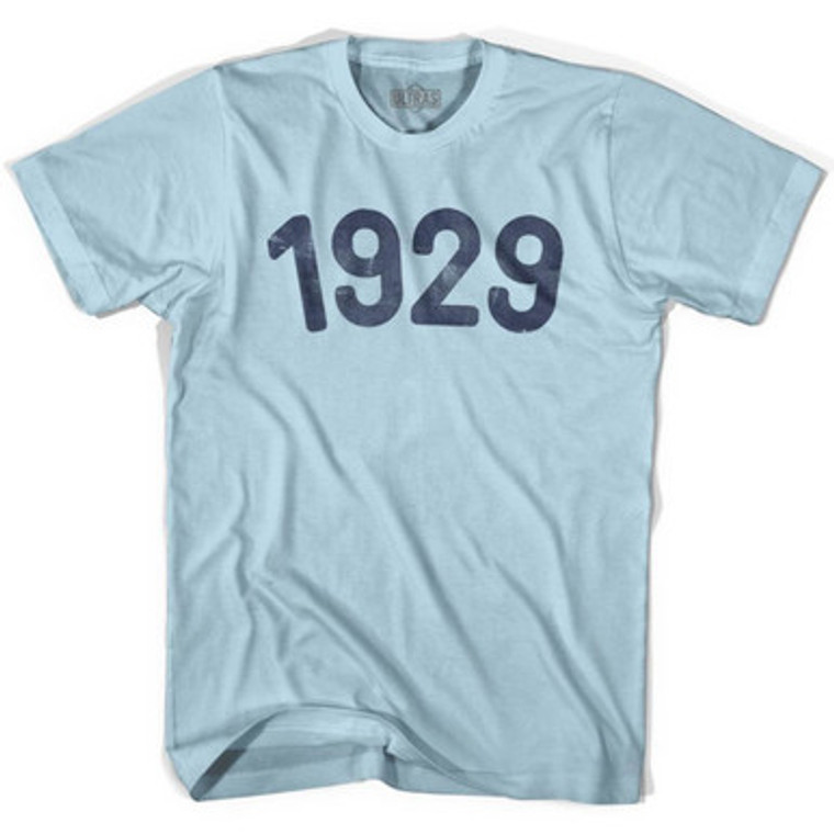 1929 Year Celebration Adult Cotton T-shirt - Light Blue