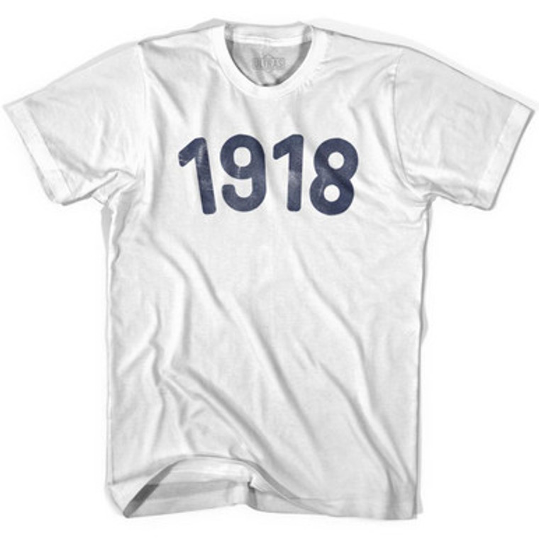 1918 Year Celebration Adult Cotton T-shirt - White