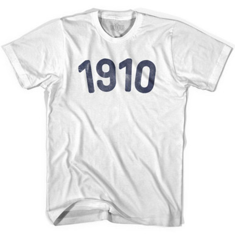 1910 Year Celebration Adult Cotton T-shirt - White