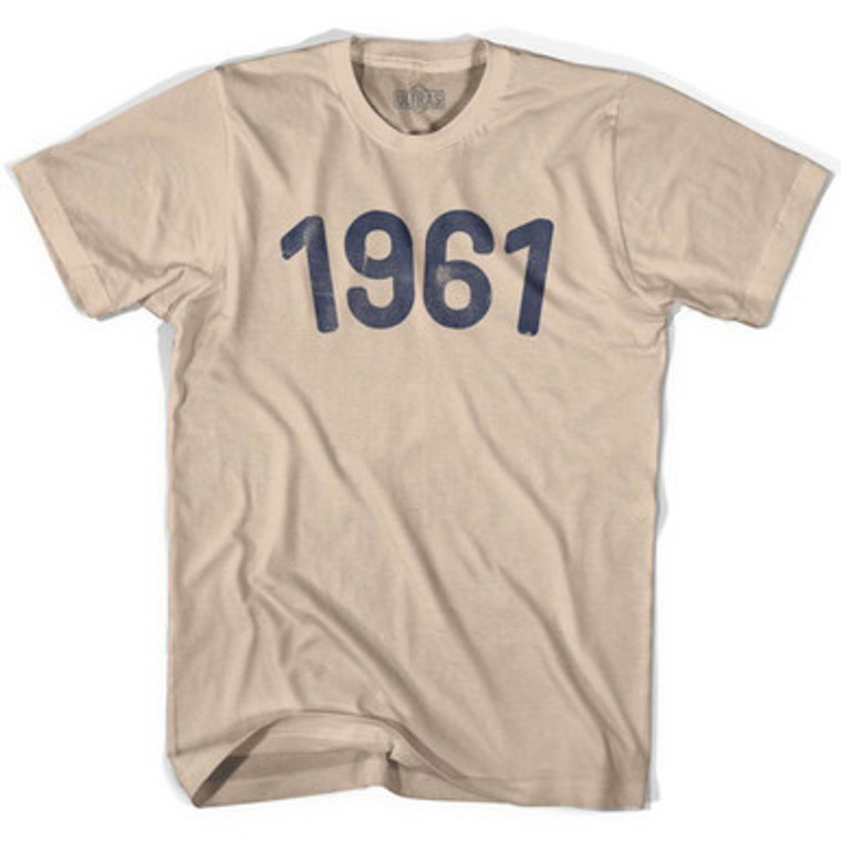 1961 Year Celebration Adult Cotton T-shirt - Creme