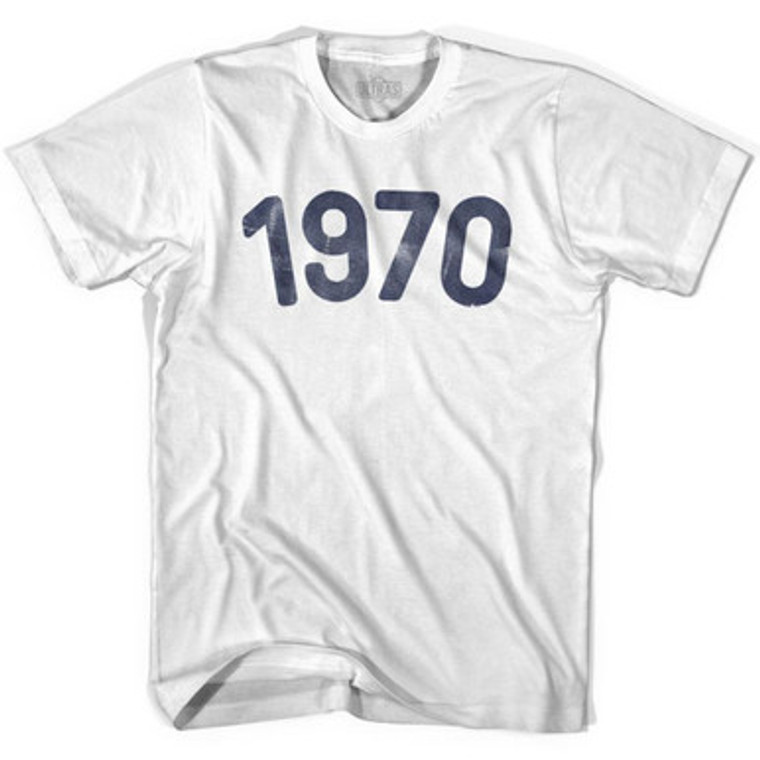 1970 Year Celebration Adult Cotton T-shirt - White