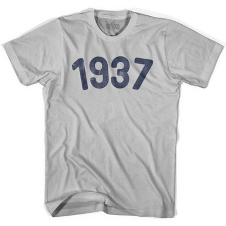 1937 Year Celebration Adult Cotton T-shirt - Cool Grey