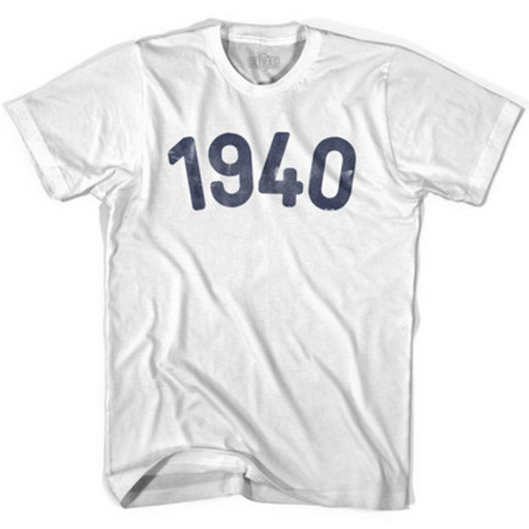 1940 Year Celebration Adult Cotton T-shirt - White