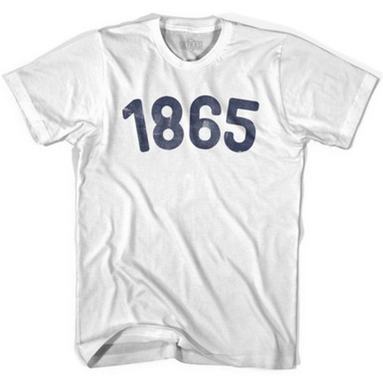 1865 Year Celebration Adult Cotton T-shirt - White