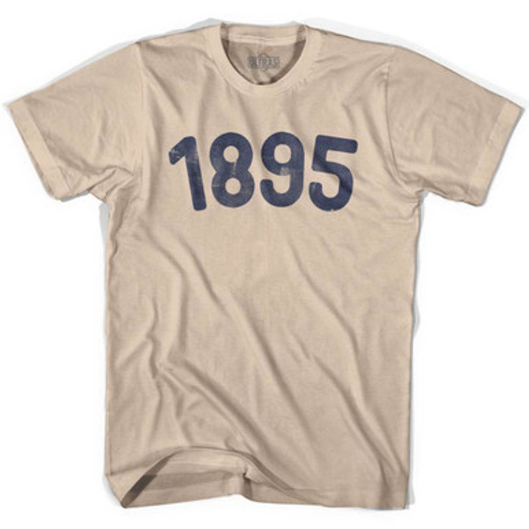 1895 Year Celebration Adult Cotton T-shirt - Creme