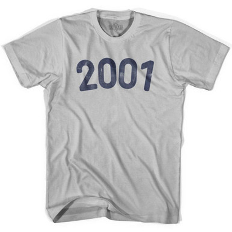 2001 Year Celebration Adult Cotton T-shirt - Cool Grey