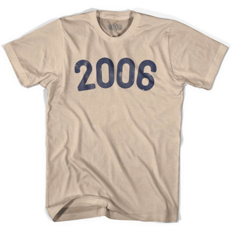 2006 Year Celebration Adult Cotton T-shirt - Creme