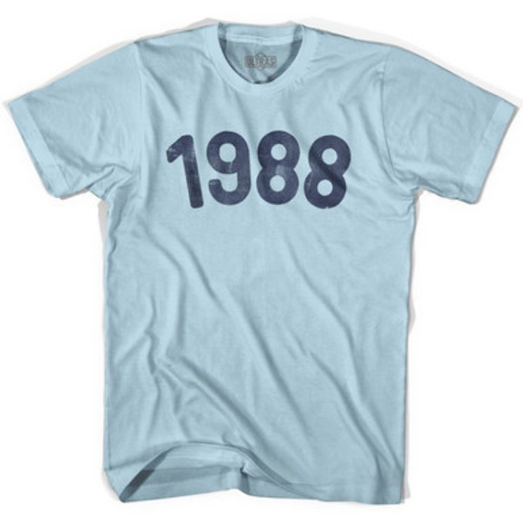 1988 Year Celebration Adult Cotton T-shirt - Light Blue