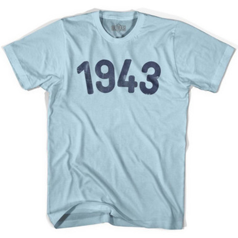 1943 Year Celebration Adult Cotton T-shirt - Light Blue