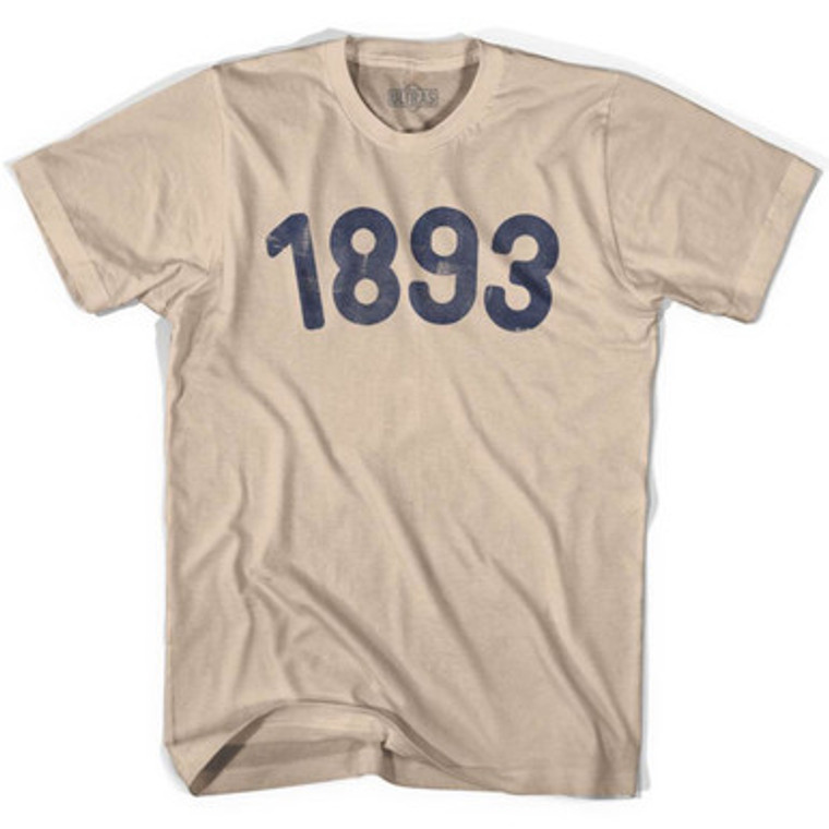 1893 Year Celebration Adult Cotton T-shirt - Creme