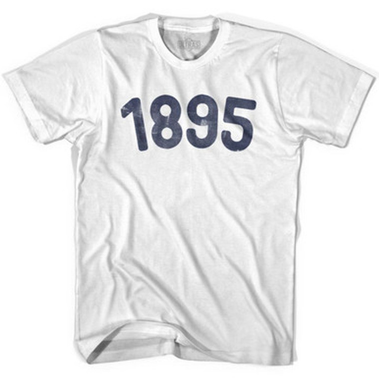 1895 Year Celebration Adult Cotton T-shirt - White