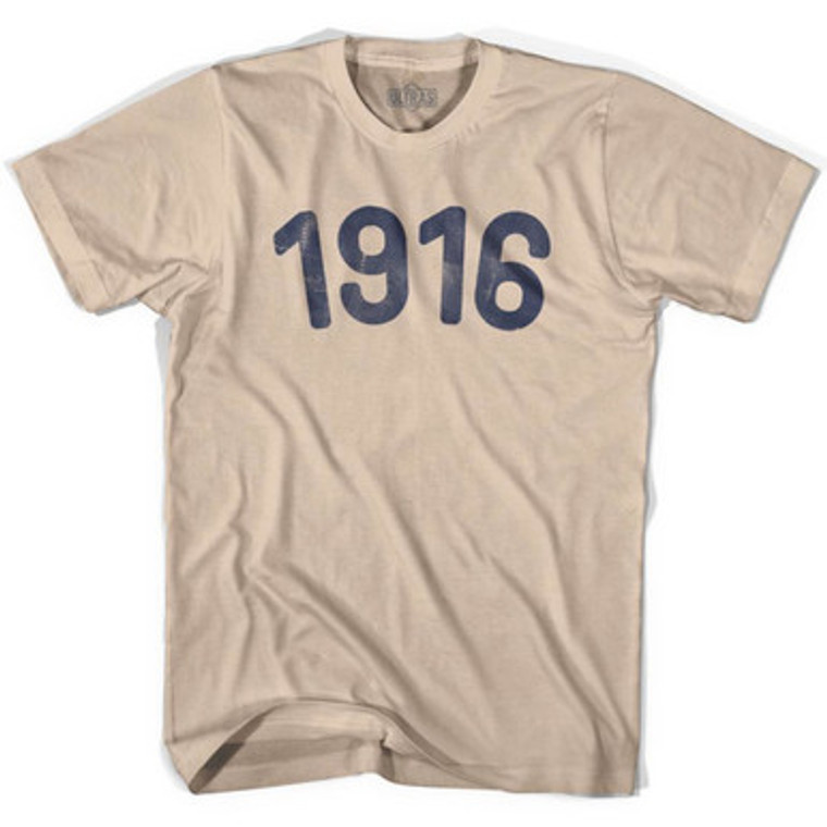 1916 Year Celebration Adult Cotton T-shirt - Creme