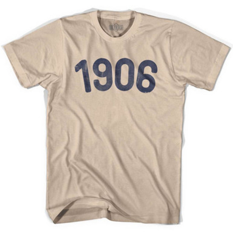 1906 Year Celebration Adult Cotton T-shirt - Creme