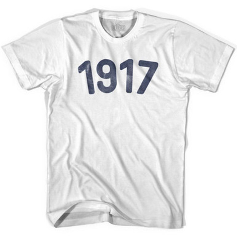 1917 Year Celebration Adult Cotton T-shirt - White