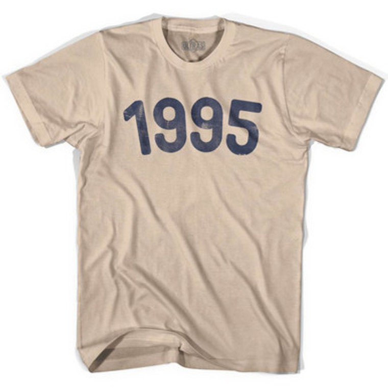 1995 Year Celebration Adult Cotton T-shirt - Creme