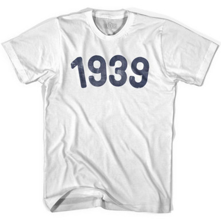 1939 Year Celebration Adult Cotton T-shirt - White