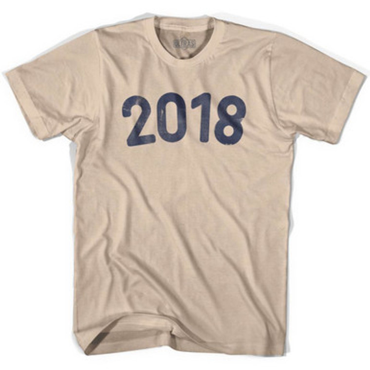 2018 Year Celebration Adult Cotton T-shirt - Creme