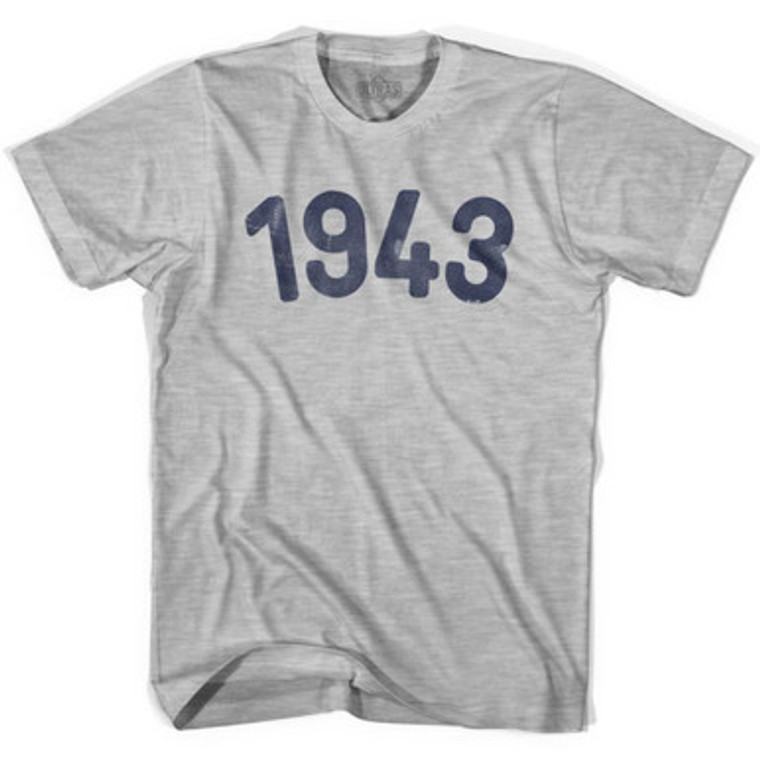 1943 Year Celebration Adult Cotton T-shirt - Grey Heather