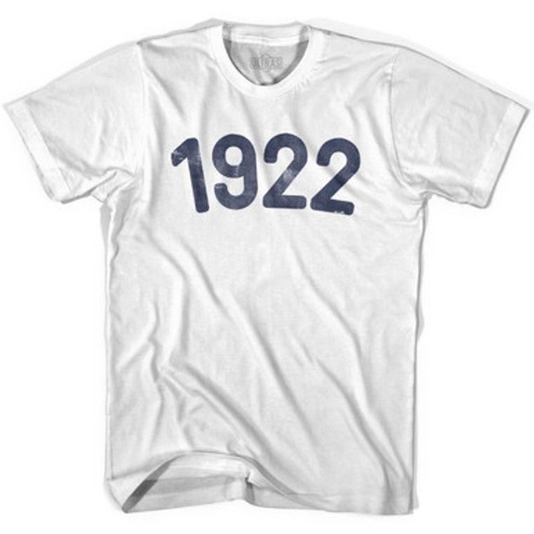 1922 Year Celebration Adult Cotton T-shirt - White