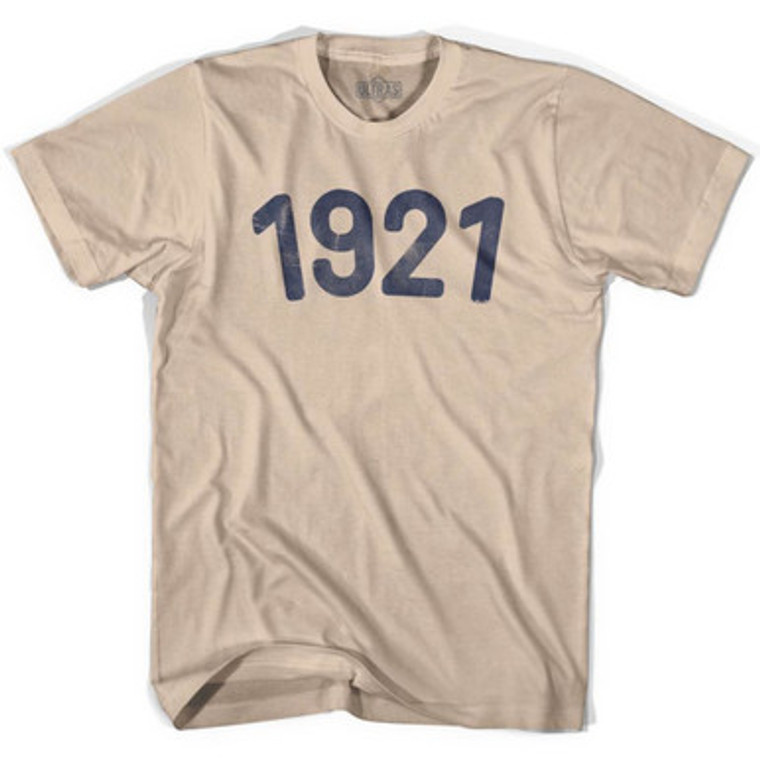 1921 Year Celebration Adult Cotton T-shirt - Creme