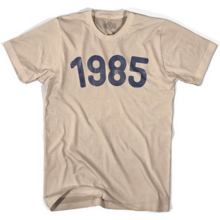 1985 Year Celebration Adult Cotton T-shirt - Creme