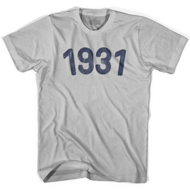 1931 Year Celebration Adult Cotton T-shirt - Cool Grey