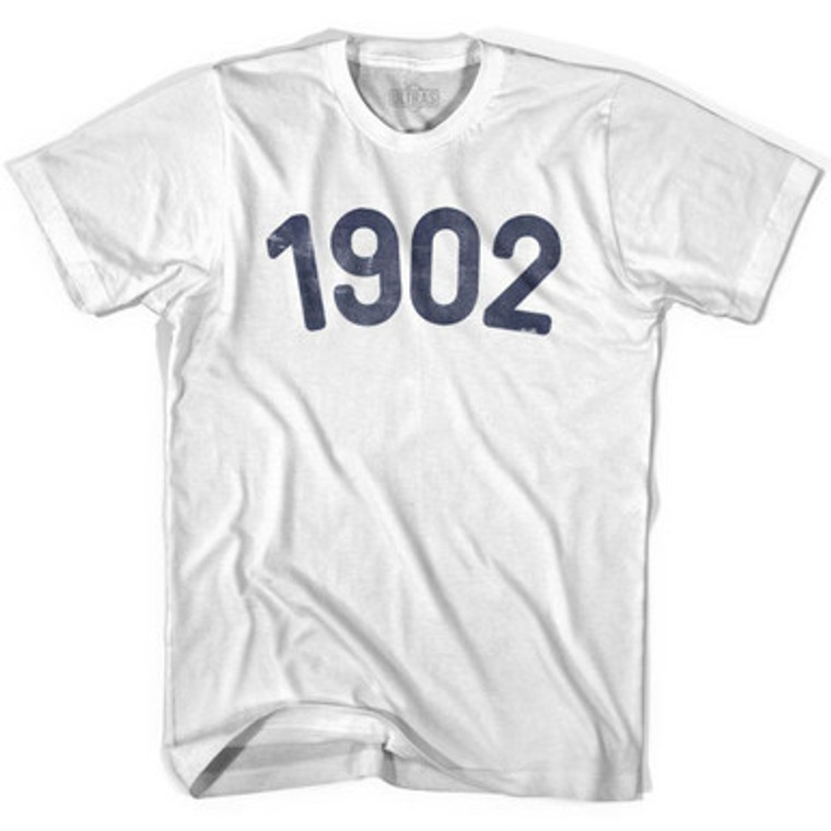 1902 Year Celebration Adult Cotton T-shirt - White