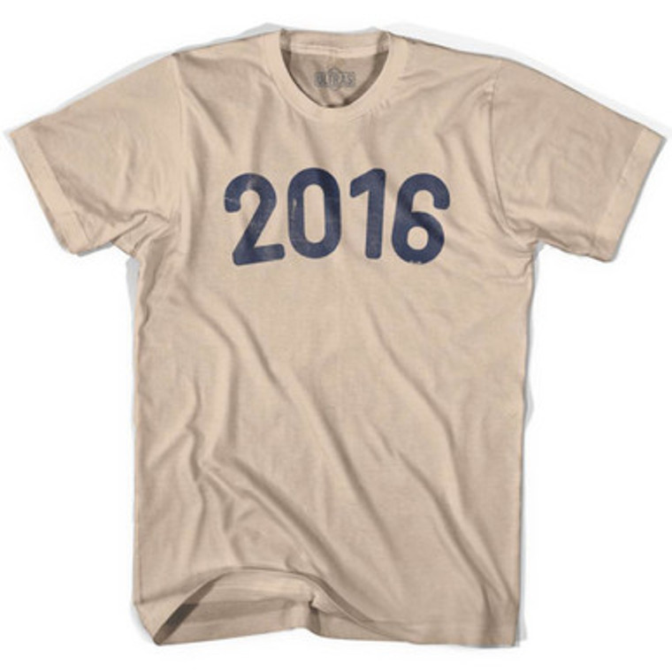 2016 Year Celebration Adult Cotton T-shirt - Creme