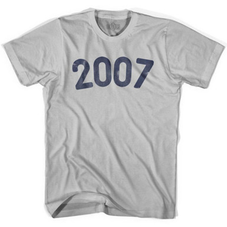 2007 Year Celebration Adult Cotton T-shirt - Cool Grey