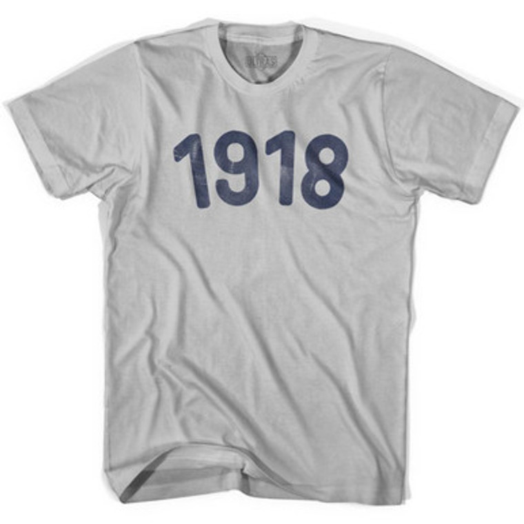 1918 Year Celebration Adult Cotton T-shirt - Cool Grey