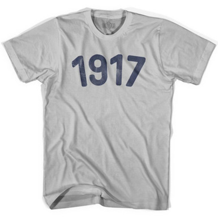 1917 Year Celebration Adult Cotton T-shirt - Cool Grey