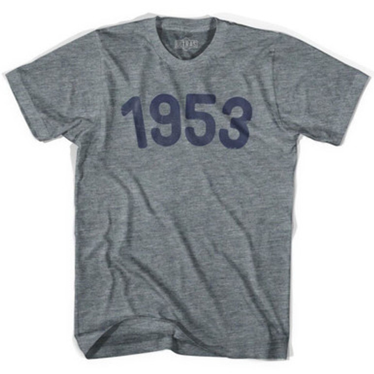 1953 Year Celebration Adult Tri-Blend T-shirt - Athletic Grey