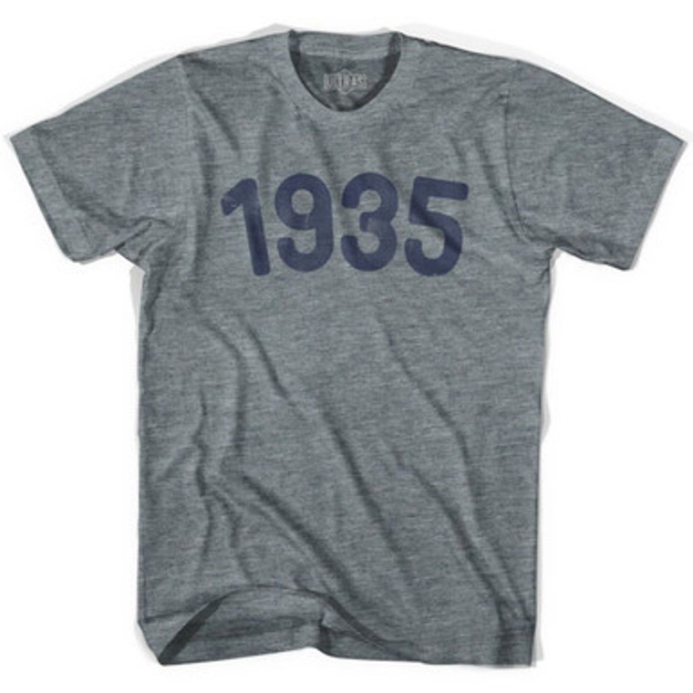 1935 Year Celebration Adult Tri-Blend T-shirt - Athletic Grey