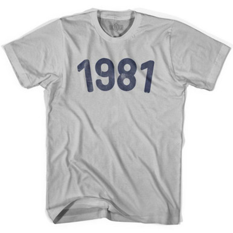 1981 Year Celebration Adult Cotton T-shirt - Cool Grey