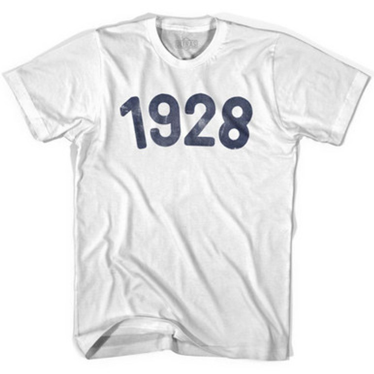 1928 Year Celebration Adult Cotton T-shirt - White
