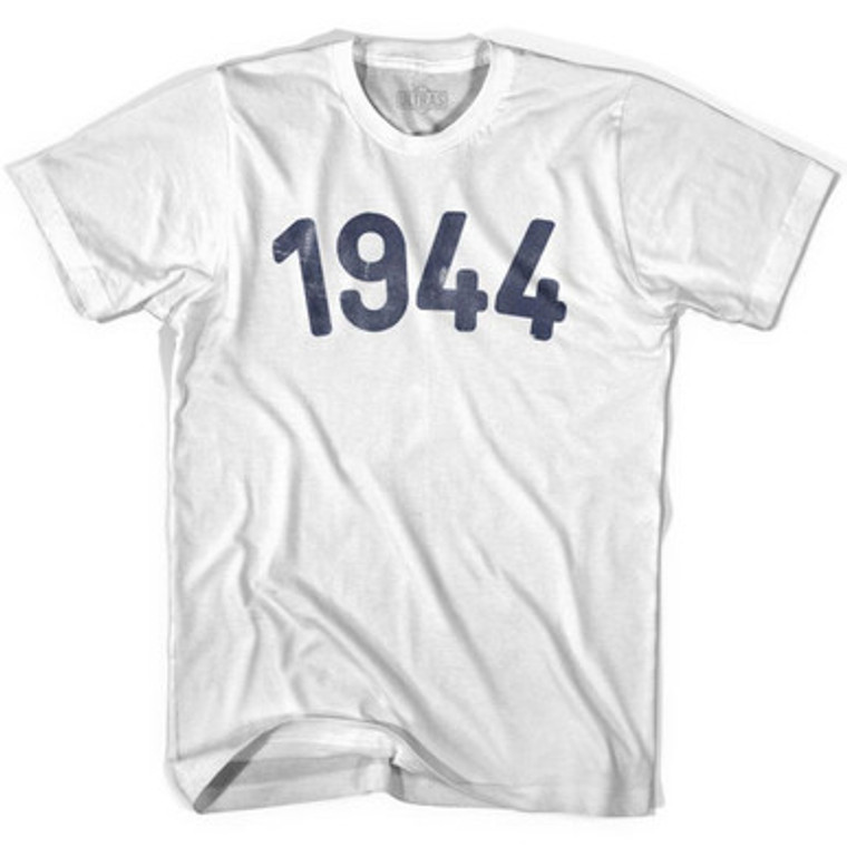 1944 Year Celebration Adult Cotton T-shirt - White