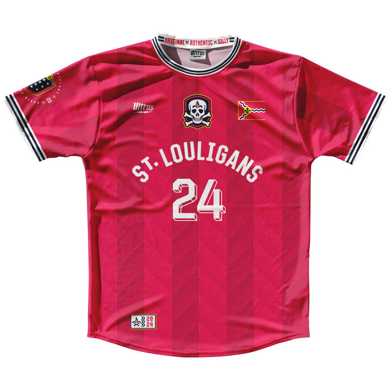 St Louligans 2024 Custom Crew Neck 24 Soccer Jersey Made In USA - Red