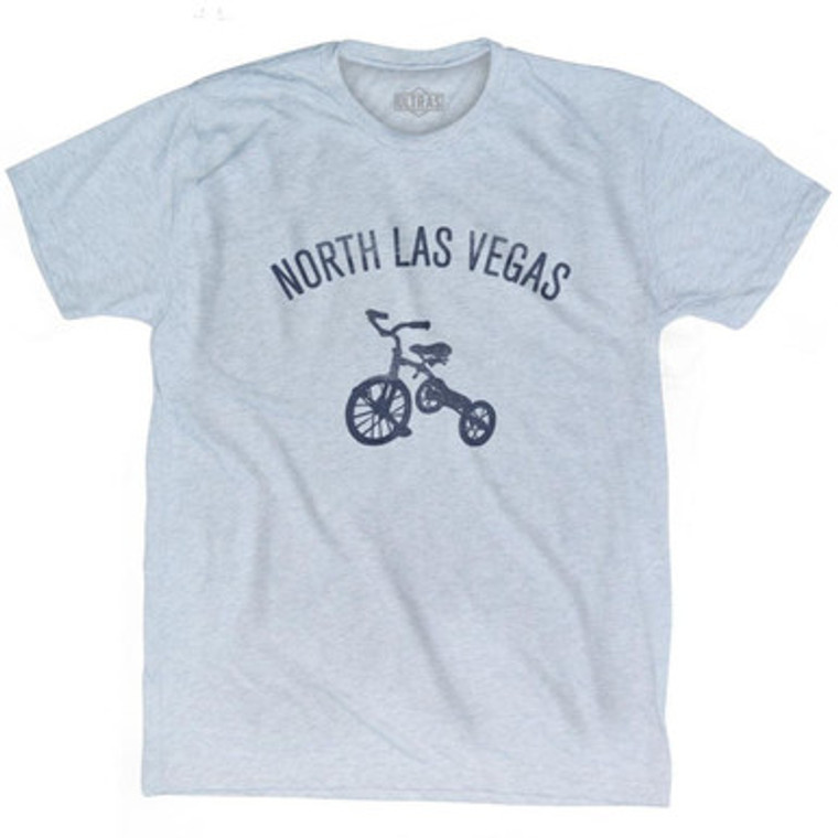 North Las Vegas City Tricycle Adult Tri-Blend T-shirt - Athletic White