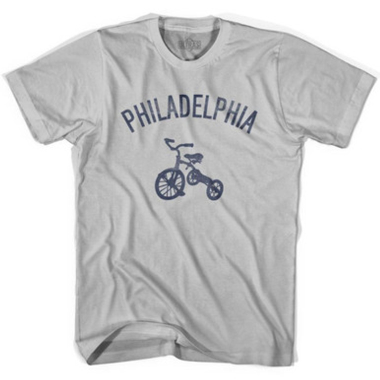 Philadelphia City Tricycle Adult Cotton T-shirt - Cool Grey