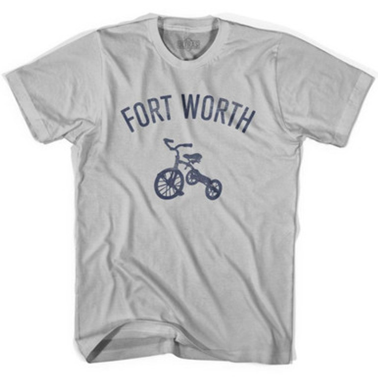 Fort Worth City Tricycle Adult Cotton T-shirt - Cool Grey