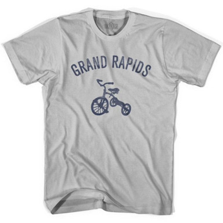 Grand Rapids City Tricycle Adult Cotton T-shirt - Cool Grey
